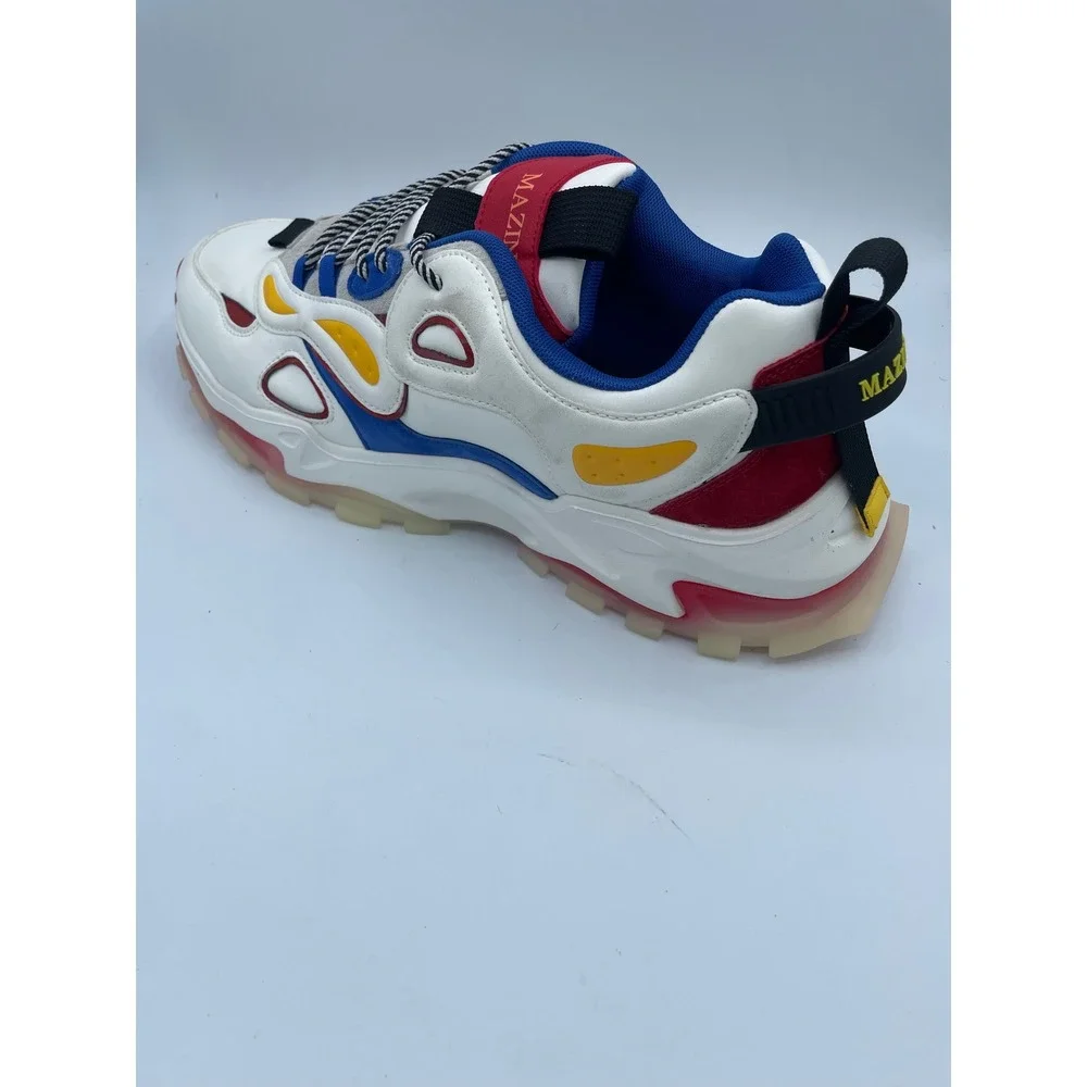 Mazino Augen-007 Mens White Multi Color Chunky Streetwear Sneakers Size 14 NEW